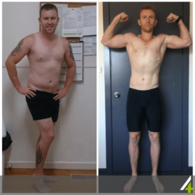 Andrew started with a 12 week challenge to lose some body fat and dropped around 8 kg’s