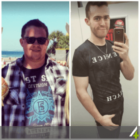 Brad has lost over 50kgs and had a huge improvements with his fitness